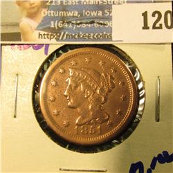 1851 BRAIDED HAIR LARGE CENT
