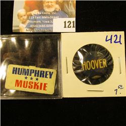 HOOVER AND HUMPHREY/MUSKIE POLITICAL PINBACKS