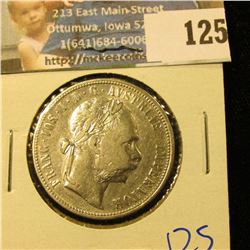 1879 AUSTRIA SILVER 1 FLORIN COIN