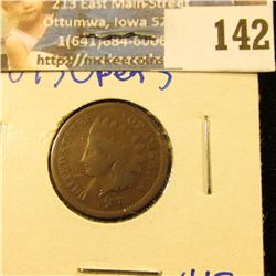 1873 OPEN 3 INDIAN HEAD PENNY