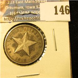 1916 SILVER CUBAN 20 CENTAVOS