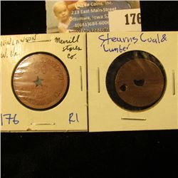 STEARNS COAL AND LUMBER COAL SCRIP FROM STEARNS, KENTUCKY PLUS HENLAWSON, WEST VIRGINIA STORE TOKEN