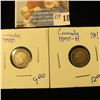 Image 1 : 1888 AND 1890-H CANADIAN SILVER 5 CENT PIECES