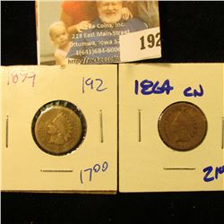 1859 AND 1864 CN INDIAN HEAD PENNIES