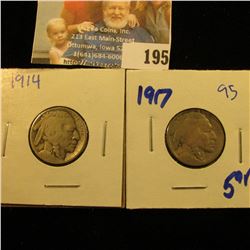 1914 AND 1917 BUFFALO NICKELS