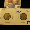 Image 1 : 1914 AND 1917 BUFFALO NICKELS