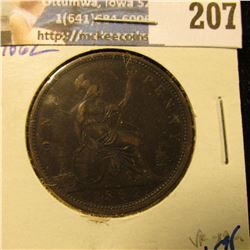1862 BRITISH LARGE CENT.  THIS IS A NICE UPGRADE COIN FOR YOUR SET