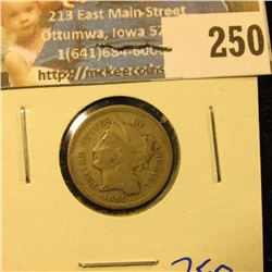 1865 THREE CENT NICKEL