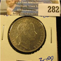 1861-A AUSTRIA SILVER 1 FLORIN