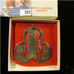 STERLING SILVER THREE WISE MEN ORNAMENT DATED 1973.  IT WAS MADE BY REED & BARTON AND COME WITH GIFT