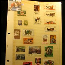 FOREIGN STAMP LOT INCLUDES STAMPS FROM AUSTRALIA, SWITZERLAND, CZECHOSLOVAKIA, TUNISIA, DENMARK, ARG