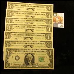 7 HIGH GRADE STAR NOTES DATED 1963 IN CONSCUTIVE ORDER