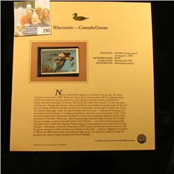 WISCONSIN-CANADA GOOSE STAMP ISSUED ON 1987.  THERE WERE A 160,000 ISSUED OF THIS STAMP