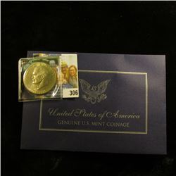 1776-1976 P Type II Eidenhower Dollar in special package from UPM. BU.
