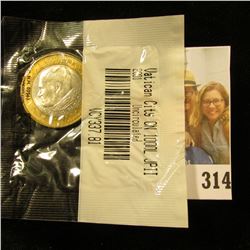 Pope John Paul II Vatican City 2001 1,000 Lire Coin, in Littleton Coin Co. holder, Gem BU, Bi-metal.