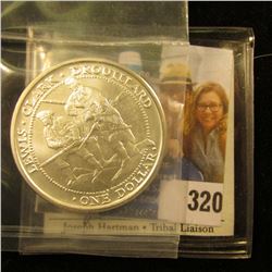 2003 "The Sovereign Nation of the Shawnee Tribe, "Lewis.Clark.Drouillard One Dollar", Gem BU, With c