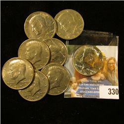 1964 P Kennedy Silver Proof Half Dollar; (3) 1971 P, 72 P, & (3) 1974 P Kennedy Half Dollars, Circul