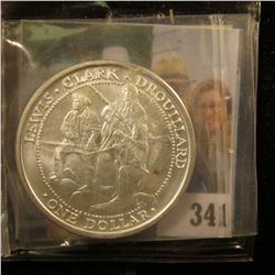 2003 "The Sovereign Nation of the Shawnee Tribe, "Lewis.Clark.Drouillard One Dollar", Gem BU, With c