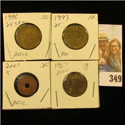 1967 One Sen, 2001 5 Sen, 1993 & 96 25 Sen Philipines Islands Coin.