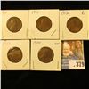 Image 1 : 1910P, 11P, 12P, 13P, & 14P U.S. Wheat Cents. All good.