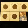 Image 2 : 1910P, 11P, 12P, 13P, & 14P U.S. Wheat Cents. All good.