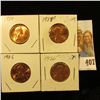 Image 1 : 1986 P, D, 88 P, & D Red Gem BU Lincoln Cents.