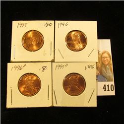 1995 P, D, 96 P, D Red Gem BU Lincoln Cents.