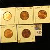 Image 1 : 2005 D, 06 D, 07 D, 08 P & D Red Gem BU Lincoln Cents.