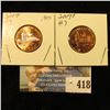Image 1 : 2009 P & D Standing next to Capitol Red Gem BU Lincoln Cents.