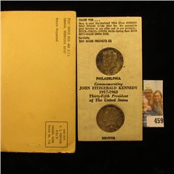 1964 P & D Superbly Toned Kennedy Half Dollars in original "Tidy House Products Co….Omaha, Nebraska"