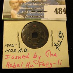 1402-1403 A.D. Annam, Issued by the Rebel Hu-Feng-li., Schjoth-21.