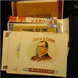 (10) Different old Cigar Box Labels, most in mint condition. Very colorful.