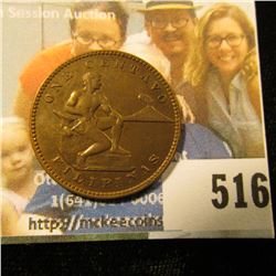 1933 M Philippines Islands "United States of America" One Centavo, Brown AU-Unc.