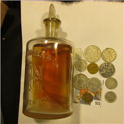 Embossed bottle with glass stopper "E.N. Lightner & Co. Detroit, Michigan" & (11) different Good For