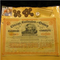 "United States of America Chicago, Burlington and Quincy State of Illinois Railroad Company" Stock C