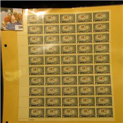 Mint Sheet of 50 Five Cent Stamps United States Postage "1863 International Red Cross 1963"; & 1932 