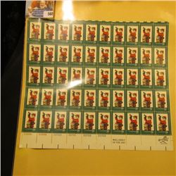 Sheet of 50 Eight Cent Stamps United States Postage "Twas The Night Before Christmas"; & 1932 Mint S