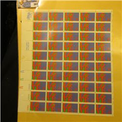 Sheet of 50 Eight Cent Stamps United States Postage "Love"; & 1932 Mint Sheet of 100 Christmas Seals