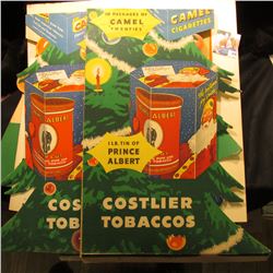 Pair of 1950 era "We Will carry 7up to Your Car,,," heavy cardboard counter stands; cardboeard Poste
