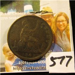 1863 Great Britain Large Penny. VF+