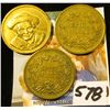 Image 2 : (3) Different German Spiel Markes. Mystical Piece with smiling male obverse and gowned lady standing