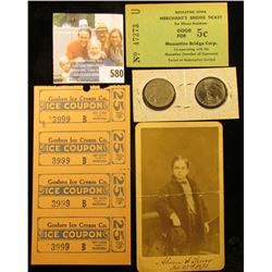  Muscatine, Iowa Merchant's Bridge Ticket for Illinois Residents Good For 5c Muscatine Bridge Corp. 