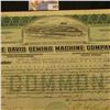 Image 2 : November 15th, 1921 Certificate for One Share "The Davis Sewing Machine Company" Incorporated under 