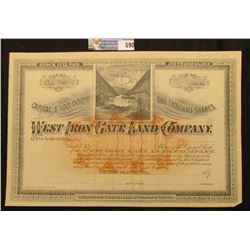 "Stock Full Paid. and Unassessable. No. 748 (unissued) Shares. Capital $.100,000.00 One Thousand Sha