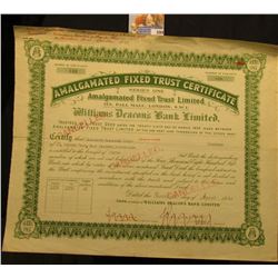 Number of Certificate 143 Number of Sub-Units 40  Amalgamated Fixed Trust Certificate Series One Ama