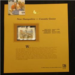 1998 New Hampshire Waterfowl $5.00 Stamp depicting a pair of Canada Geese, Mint, unsigned, in vinyl 