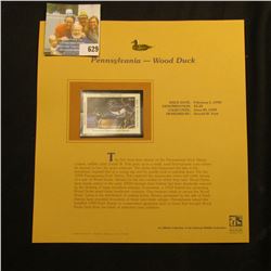 1998 Pennsylvania Waterfowl $5.50 Stamp depicting a pair of Wood Ducks, Mint, unsigned, in vinyl pag