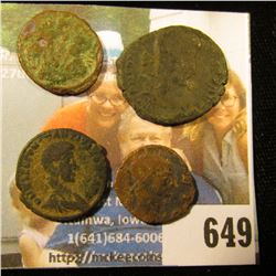 (4) Ancient Roman coins, various Roman Emperors. Over 1,500 years old. All from the same hoard which