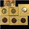 Image 1 : 1943 P, D, S World War II Emergency U.S. Steel Cent Set & 1949 P, D, & S Cent Set, all high grades.