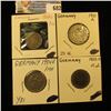 Image 1 : German Coin Group: 1950D 10 Pfennig, BU; 1910A 25 Pfennig EF with spots; 1918 D Silver Half Mark, Ni
